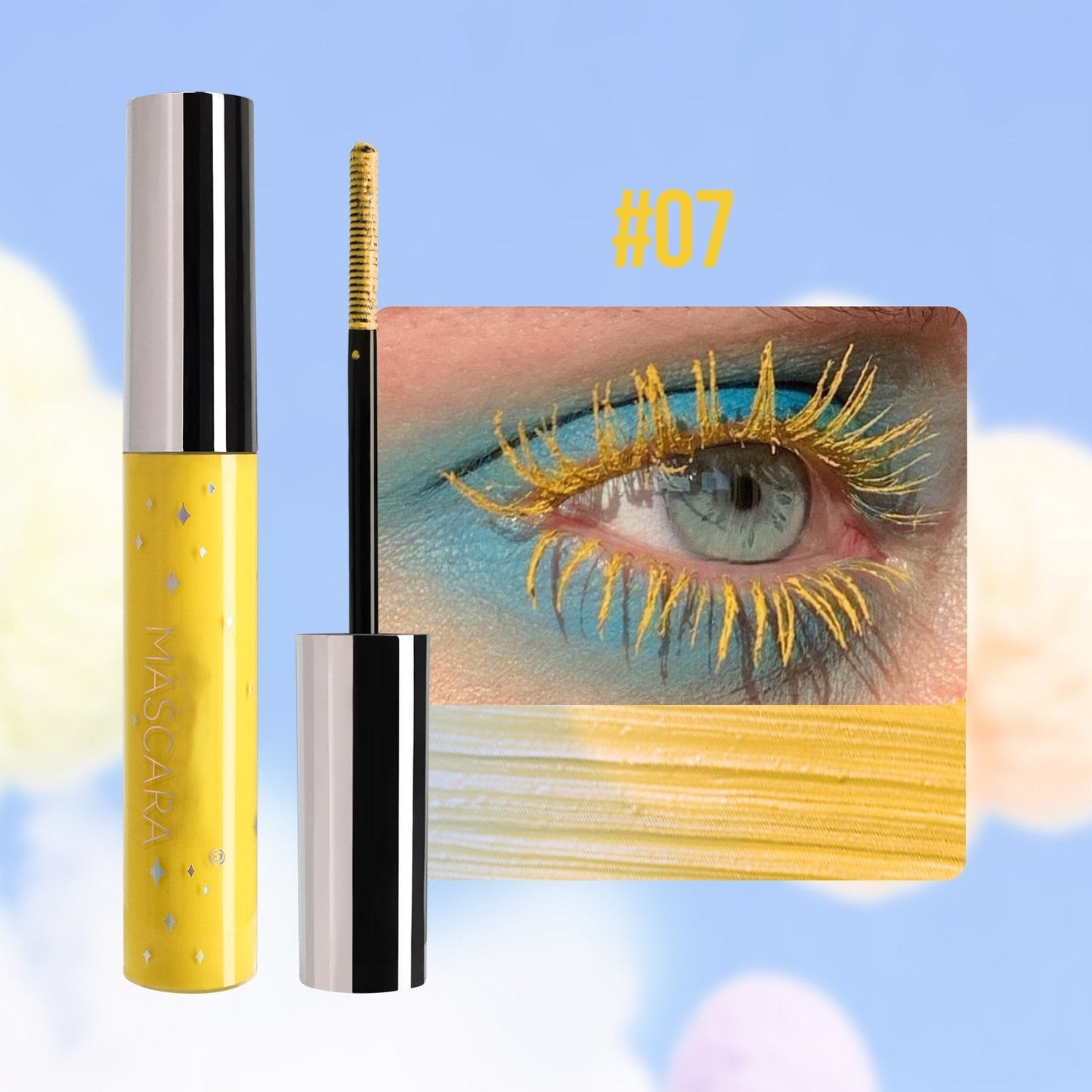 Bunte Glitzer-Mascara
