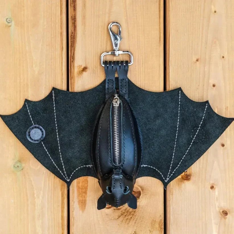 🔥 Leder-Fledermaus-Münzbeutel