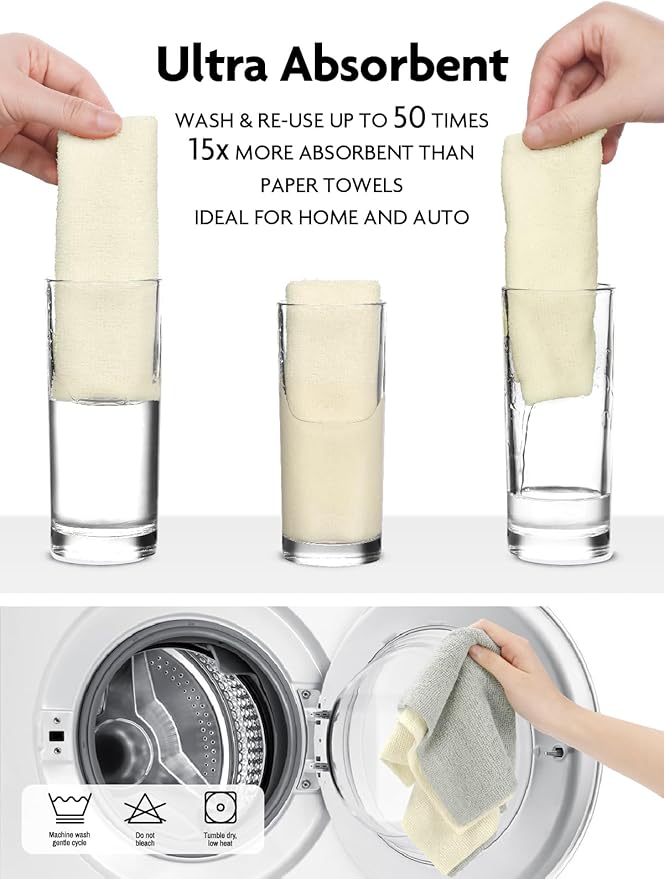 ♻️Wiederverwendbare Mikrofaser-Papierhandtücher Rolle🧻