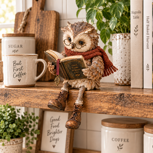🦉 Figur einer lesenden Eule