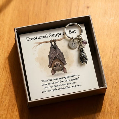 🦇Inspirierender Schlüsselanhänger mit Fledermausmotiv zur emotionalen Unterstützung