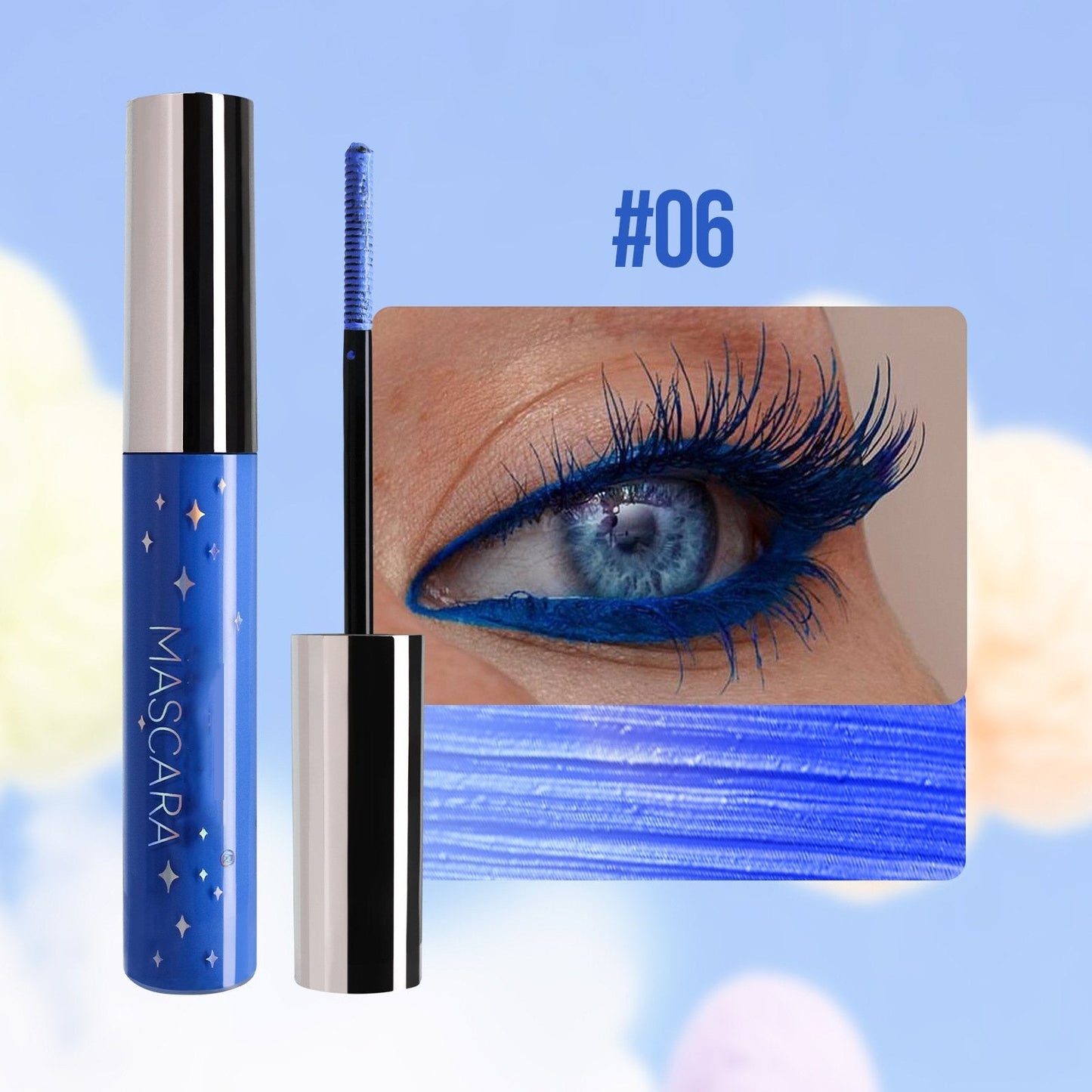 Bunte Glitzer-Mascara