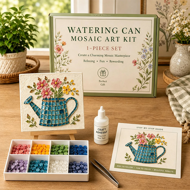 🌻🏡 Erschaffe dein Meisterwerk: DIY Gießkannen-Mosaik Art ✨