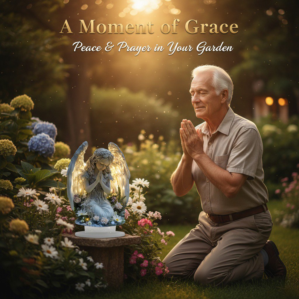 ❤️ Schutzengel-Statue mit Licht