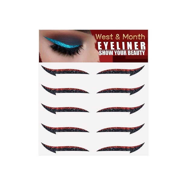 Glitzer-Eyeliner-Sticker (5 Stück)