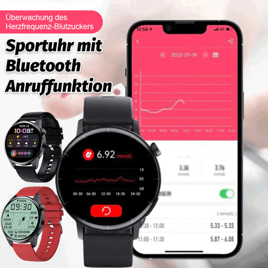 Herzfrequenz-Blutzuckerüberwachung, Bluetooth-Anruf-Sportuhr/Herzfrequenz-Blutzuckerüberwachung, Bluetooth-Anruf-Sportuhr