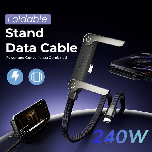 ⚡Unsichtbares 2-in-1-Ladekabel mit Halterung – 240-W-Schnellladekabel mit integrierter Handyhalterung