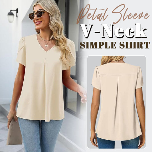 🌸Einfaches Shirt mit V-Ausschnitt