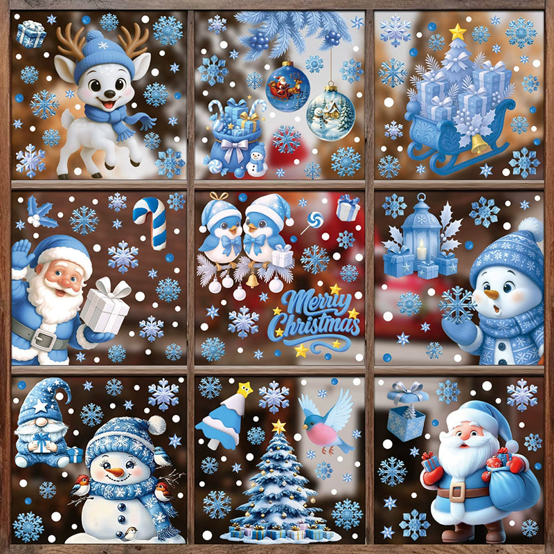 🎄 Statisch haftende Weihnachtsaufkleber · Doppelseitiger Weihnachtszauber