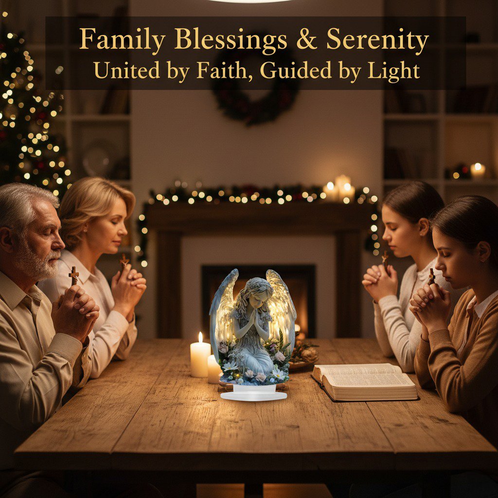 ❤️ Schutzengel-Statue mit Licht