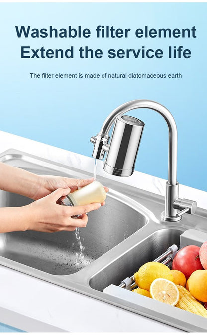 🔥 Installationsfreier Wasserfilter für Haushaltsarmaturen aus Edelstahl