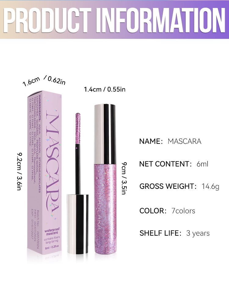 Bunte Glitzer-Mascara