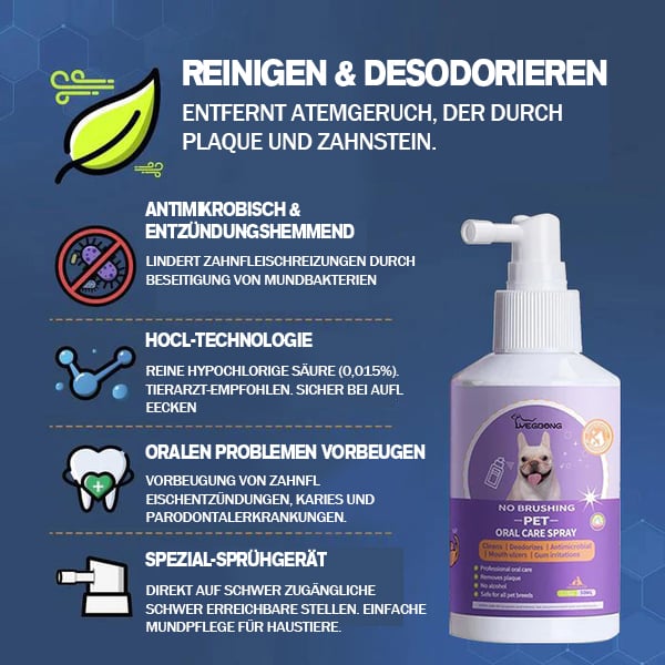 💥Das Angebot🔥Zahnreinigungsspray für Hunde und Katzen
