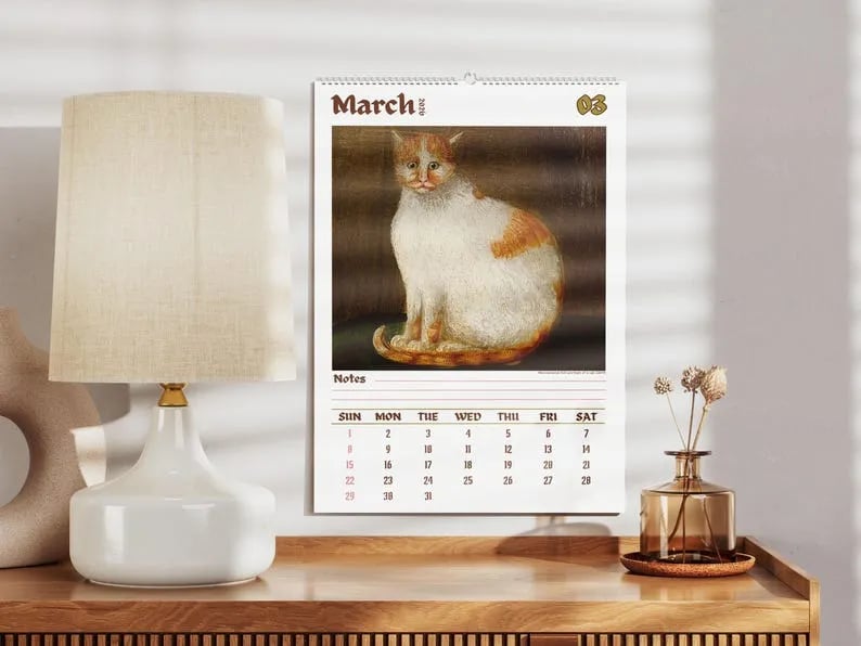 🔥Letzter Tag 49 % RABATT - 🗓️🎨 Treffen Sie die seltsamen Katzen in den Renaissance-Gemälden des Kalenders 2026