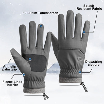 Winterfleece-gefütterte, wasserdichte Touchscreen-Handschuhe