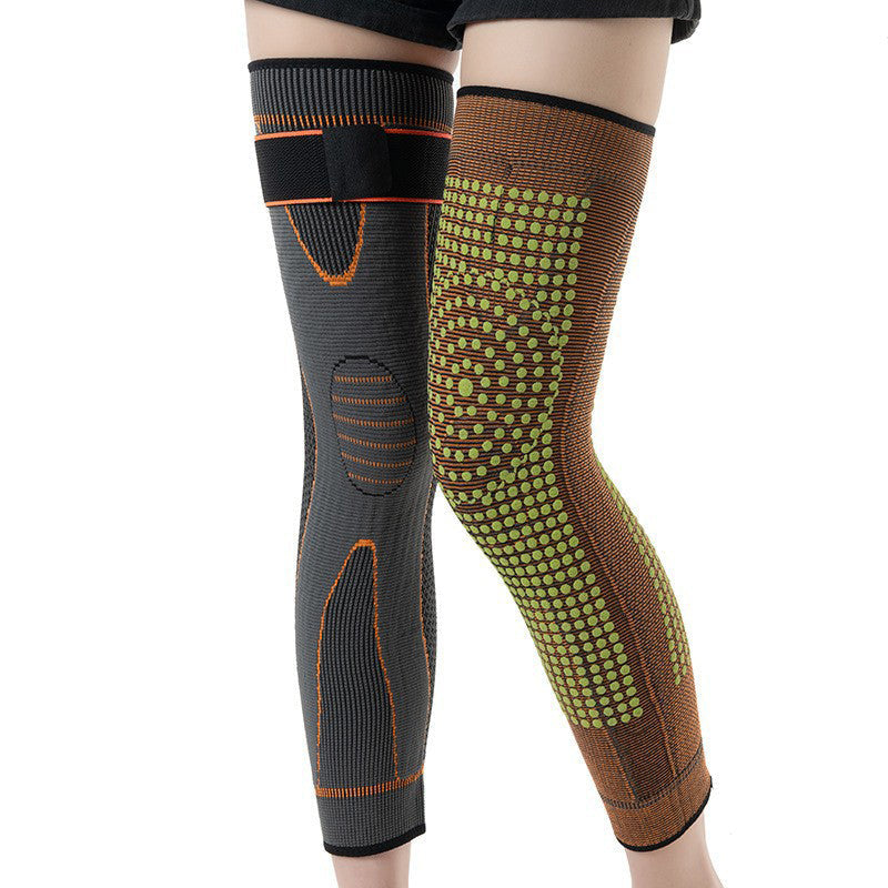 Gestrickte Radsport-Knieschoner mit langem Riemen
