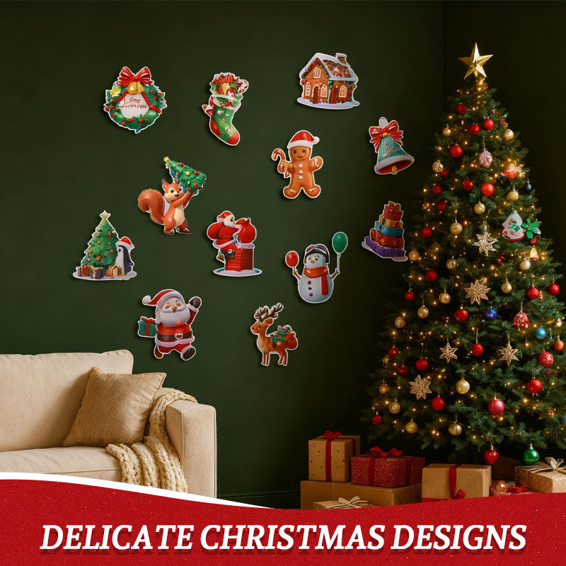 🎄✨ Weihnachtliche 3D-LED-Wandaufkleber mit Leuchteffekt ✨🎅