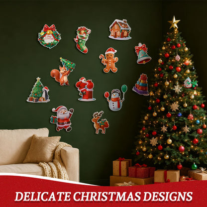 🎄✨ Weihnachtliche 3D-LED-Wandaufkleber mit Leuchteffekt ✨🎅