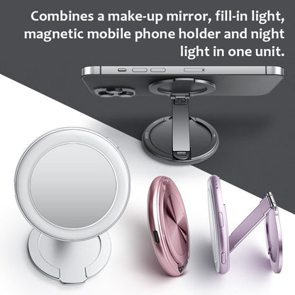 🌟 Vier-in-Eins Magnetischer Make-up Spiegelständer — Fixiere deine Schönheit, erleuchte jeden Moment! ✨