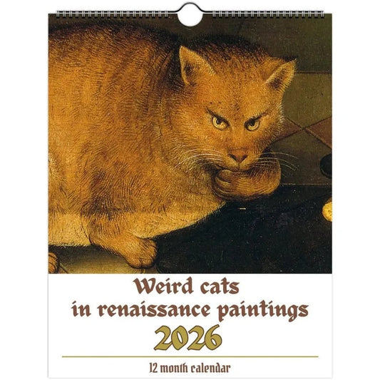 🔥Letzter Tag 49 % RABATT - 🗓️🎨 Treffen Sie die seltsamen Katzen in den Renaissance-Gemälden des Kalenders 2026