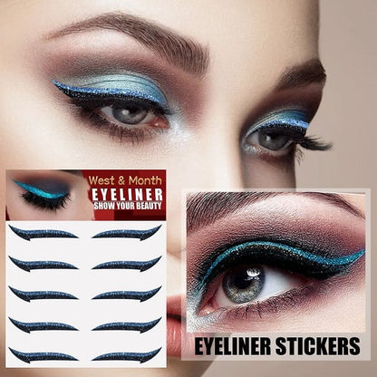 Glitzer-Eyeliner-Sticker (5 Stück)