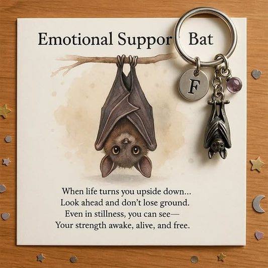 🦇Inspirierender Schlüsselanhänger mit Fledermausmotiv zur emotionalen Unterstützung