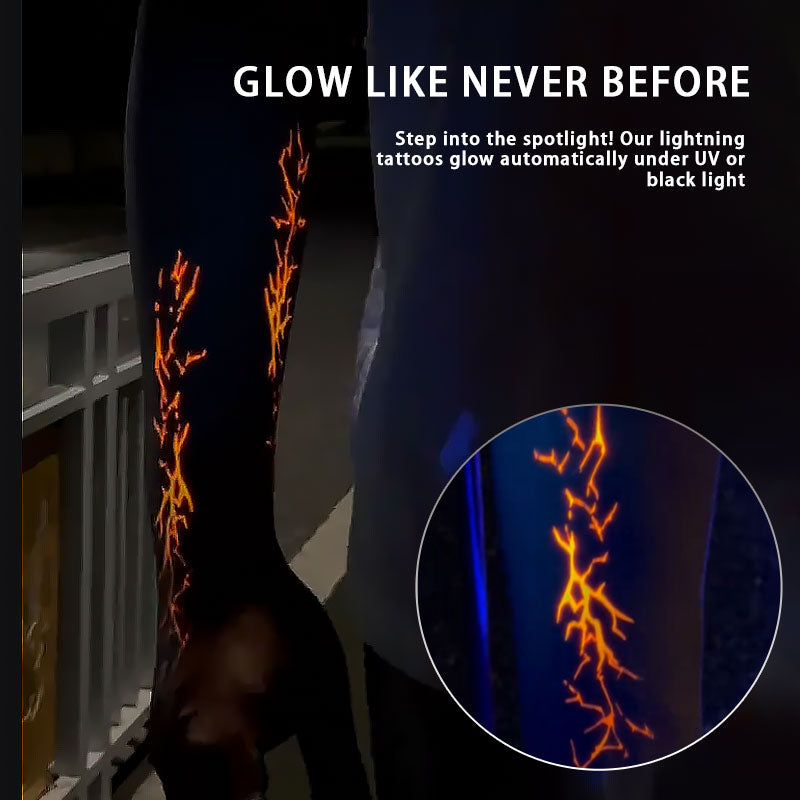 🔥 Lightning Glow-in-the-Dark Tattoo Aufkleber