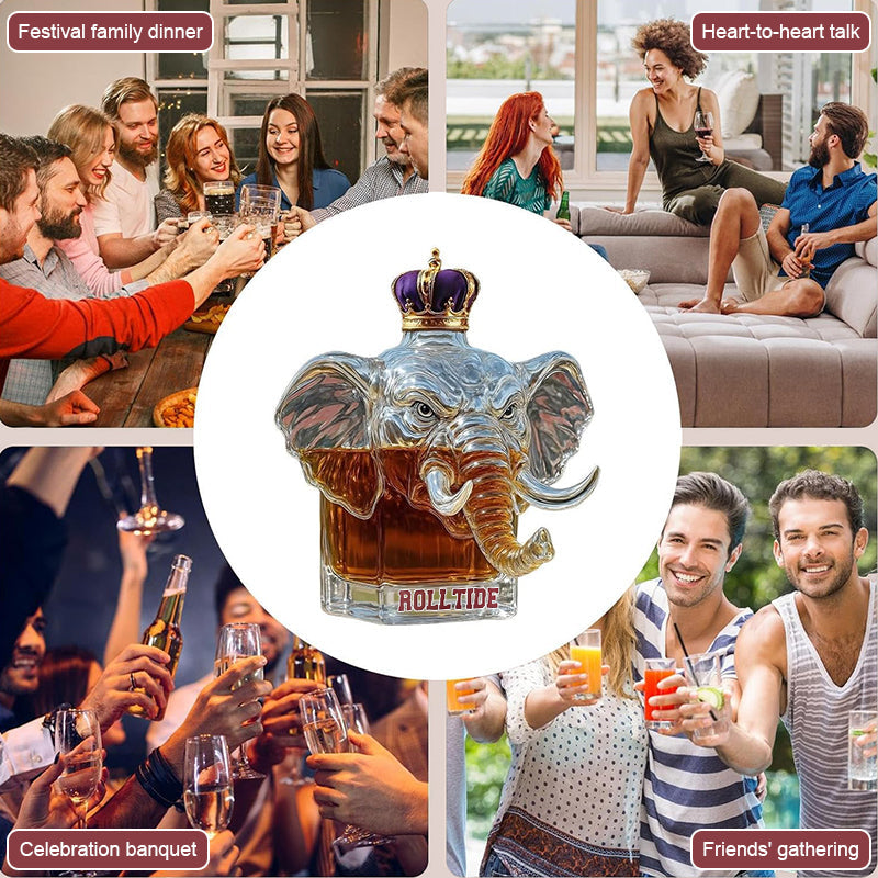 Majestätische Elefanten-Whiskyflasche