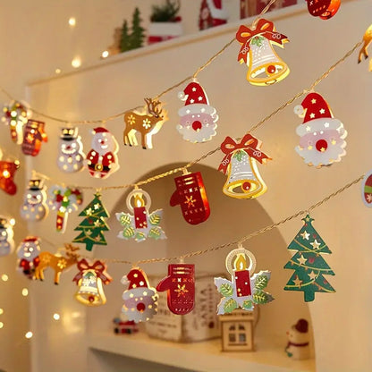 🎄 Weihnachtsmann LED-Lichterkette – Festliche Weihnachtsdekoration