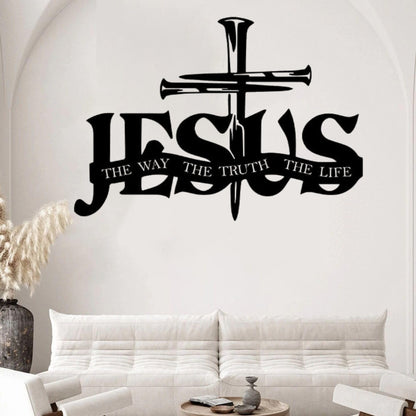 (🎁Letzter Tag 49% OFF)🔥Jesus & Kreuz Design Wandkunst - ⌛Limited Handmade Series