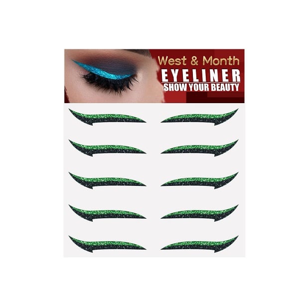 Glitzer-Eyeliner-Sticker (5 Stück)