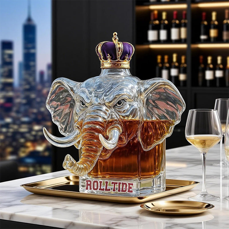 Majestätische Elefanten-Whiskyflasche