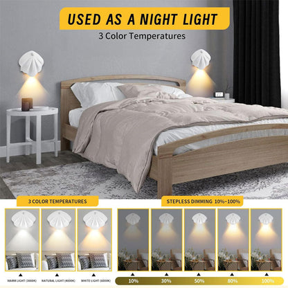 🌙 Shell Smart Magnetische Induktions-Wandleuchte 💛