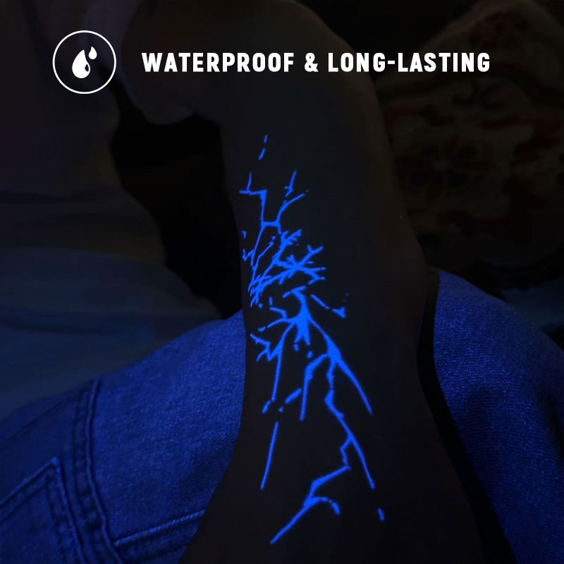 🔥 Lightning Glow-in-the-Dark Tattoo Aufkleber