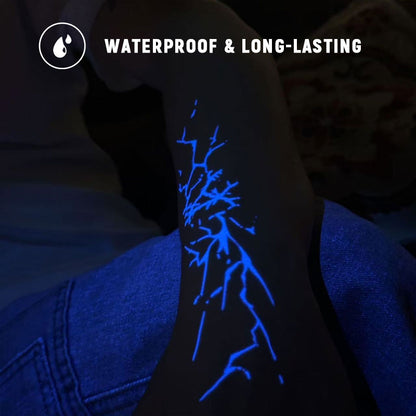 🔥 Lightning Glow-in-the-Dark Tattoo Aufkleber