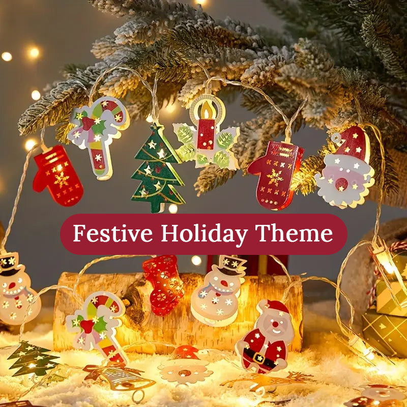 🎄 Weihnachtsmann LED-Lichterkette – Festliche Weihnachtsdekoration