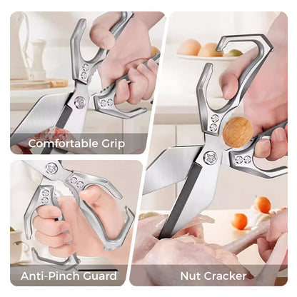 Multifunktionale, robuste Küchenschere