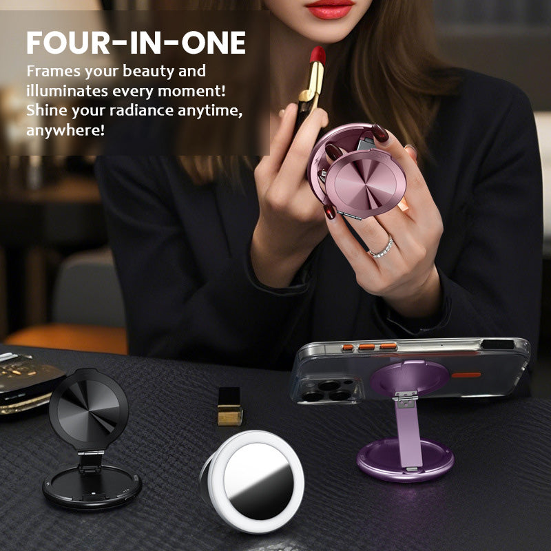 🌟 Vier-in-Eins Magnetischer Make-up Spiegelständer — Fixiere deine Schönheit, erleuchte jeden Moment! ✨