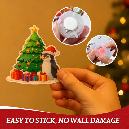 🎄✨ Weihnachtliche 3D-LED-Wandaufkleber mit Leuchteffekt ✨🎅