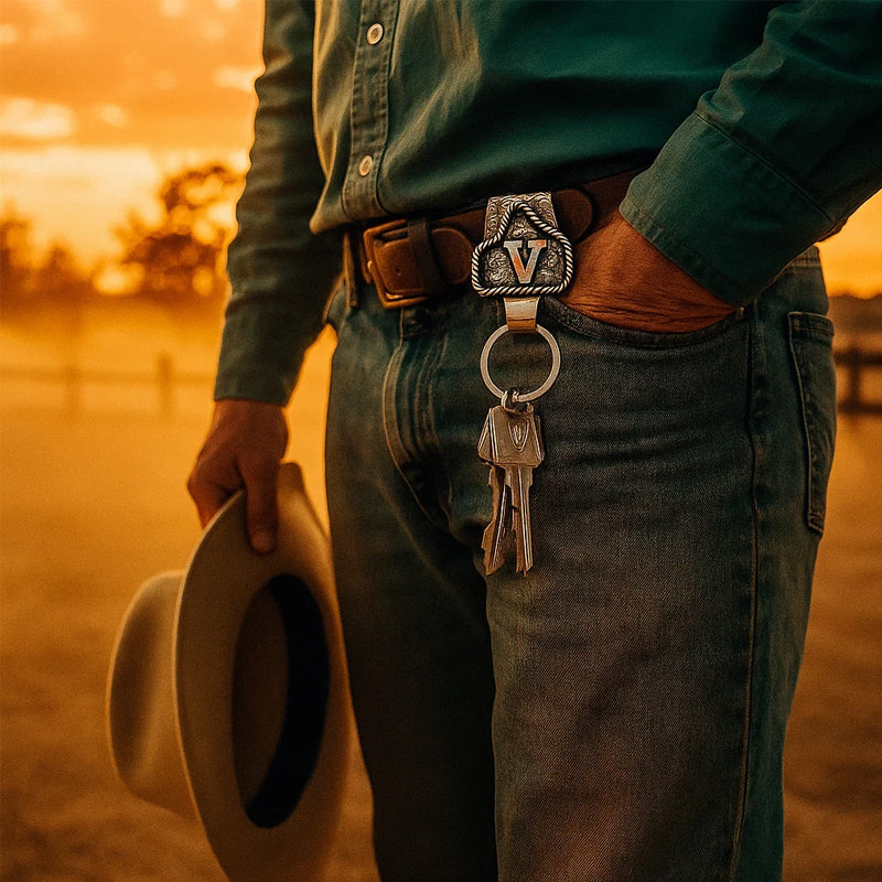 Westlicher Initialen-Schlüsselanhänger