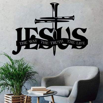 (🎁Letzter Tag 49% OFF)🔥Jesus & Kreuz Design Wandkunst - ⌛Limited Handmade Series