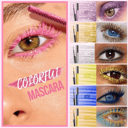 Bunte Glitzer-Mascara
