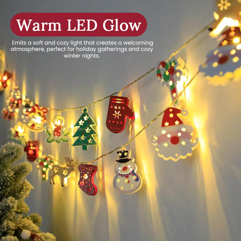 🎄 Weihnachtsmann LED-Lichterkette – Festliche Weihnachtsdekoration