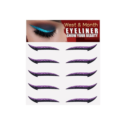 Glitzer-Eyeliner-Sticker (5 Stück)
