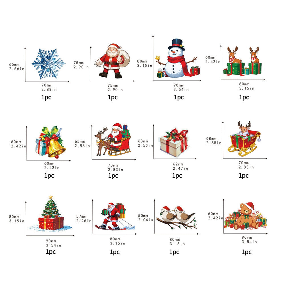 🎄✨ Weihnachtliche 3D-LED-Wandaufkleber mit Leuchteffekt ✨🎅