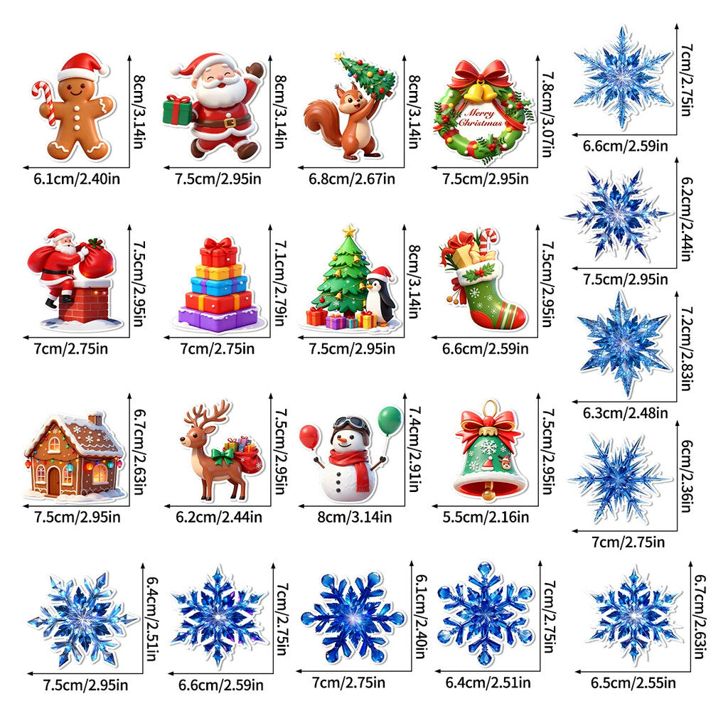 🎄✨ Weihnachtliche 3D-LED-Wandaufkleber mit Leuchteffekt ✨🎅