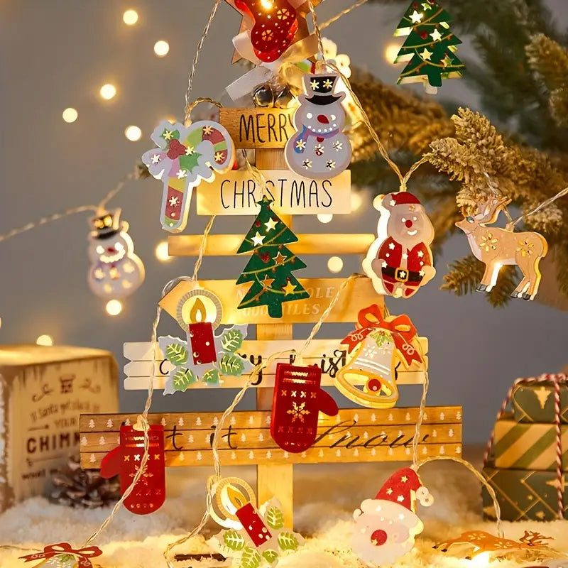 🎄 Weihnachtsmann LED-Lichterkette – Festliche Weihnachtsdekoration