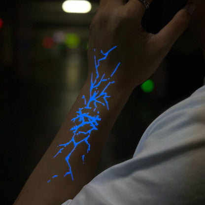 🔥 Lightning Glow-in-the-Dark Tattoo Aufkleber