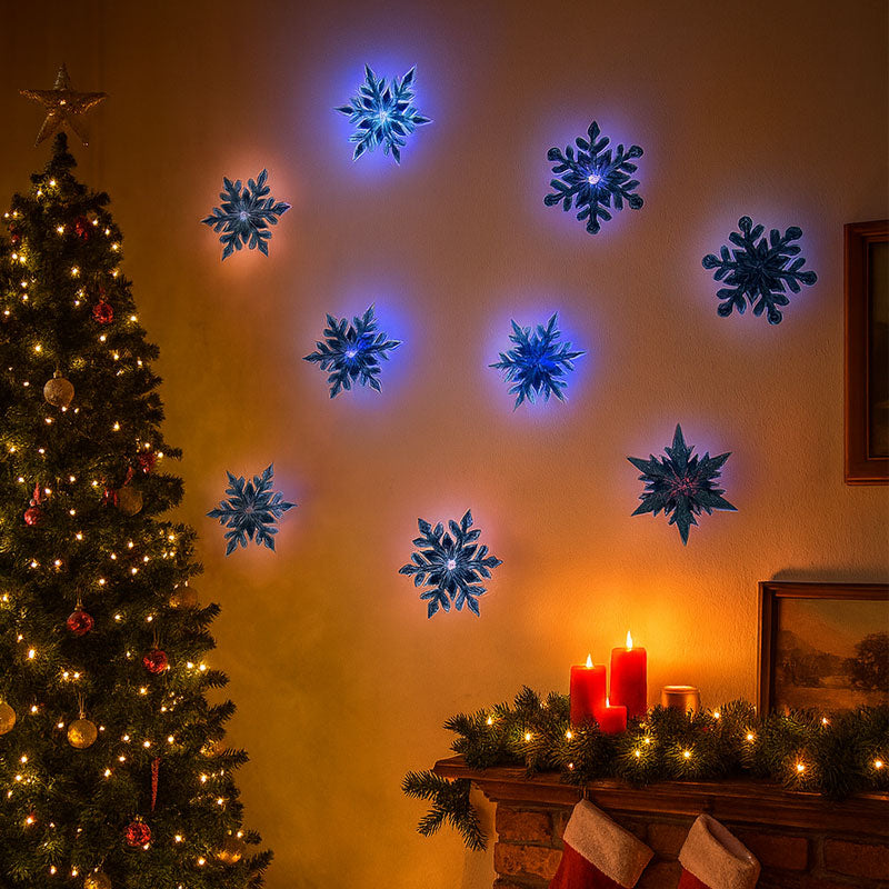 🎄✨ Weihnachtliche 3D-LED-Wandaufkleber mit Leuchteffekt ✨🎅