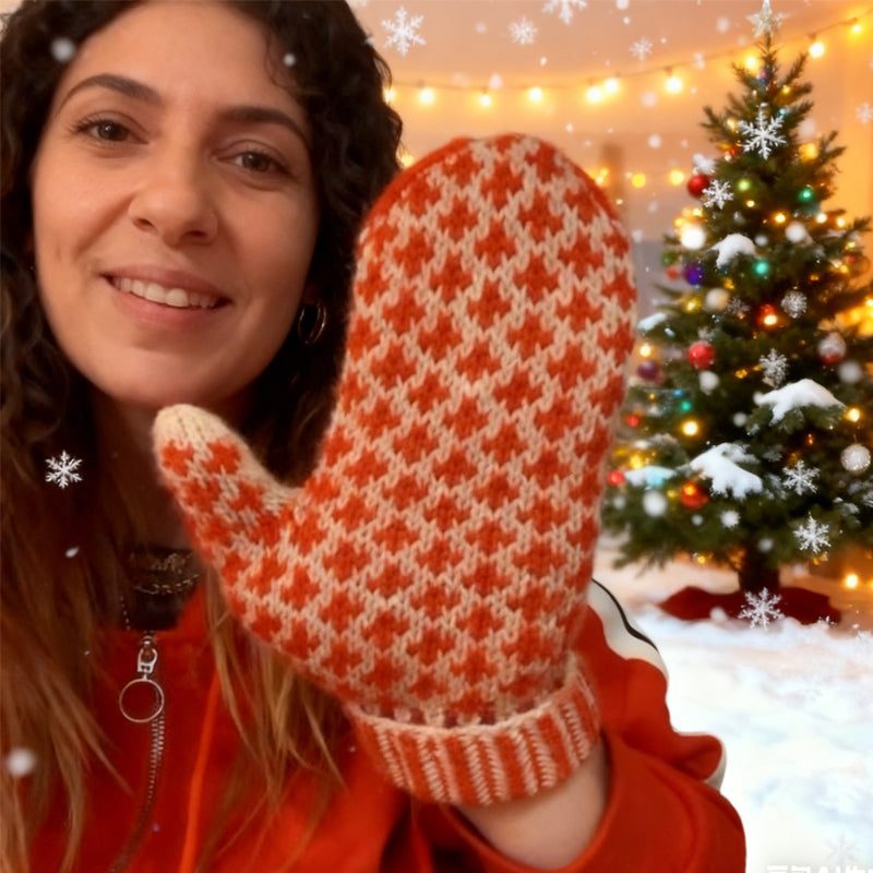 🎅 Die „Bösen-Liste“-Fäustlinge | Kuschelige Strickhandschuhe mit versteckter Frechheit 🖕✨